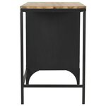 vidaXL Bureau à piédestal unique Bois de sapin et acier 100x50x76 cm