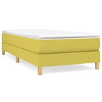 vidaXL Sommier à lattes de lit Vert 100x200 cm Tissu