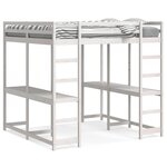 vidaXL Lit superposé et bureau et échelle 140x200cm bois de pin massif