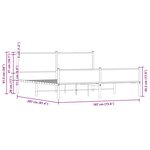 vidaXL Cadre de lit en métal sans matelas chêne marron 180x200 cm