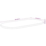 vidaXL Dessus de table 80x40x3 8 cm ovale bois massif d'acacia