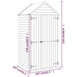 vidaXL Abri à outils avec porte 107x107x220 cm Bois de pin imprégné