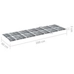 vidaXL Chaise longue de jardin avec coussin Bois d'acacia solide