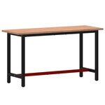 vidaXL Établi 150x55x81 5 cm bois massif de hêtre et métal