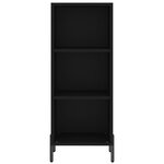 vidaXL Buffet haut Noir 34 5x34x180 cm Bois d'ingénierie