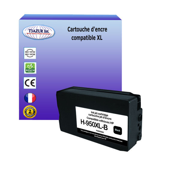 Cartouche compatible avec HP OfficeJet Pro 8625, 8630, 8640, 8660remplace HP 950XL Noire - T3AZUR