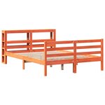 vidaXL Cadre de lit sans matelas cire marron 140x200cm bois pin massif