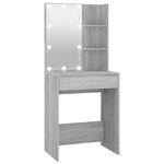 vidaXL Coiffeuse avec LED sonoma gris 60x40x140 cm