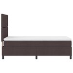 vidaXL Lit Box Spring avec Matelas Marron Foncé 100x200 cm Tissu
