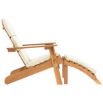 vidaXL Chaise de jardin Adirondack et repose-pieds bois massif acacia