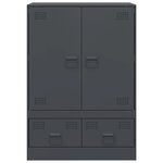 vidaXL Buffet haut anthracite 67x39x95 cm acier