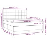 vidaXL Sommier à lattes de lit et matelas Vert foncé 160x200cm Velours