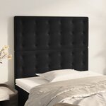 vidaXL Têtes de lit 2 Pièces Noir 100x5x78/88 cm Velours