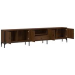 vidaXL Meuble TV à tiroir chêne brun 200x25x44 cm bois d'ingénierie