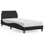 vidaXL Cadre de lit avec tête de lit Noir 80x200 cm Similicuir