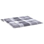 vidaXL Coussins de chaise de jardin lot de 4 carreaux gris 50x50x3 cm