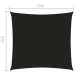 vidaXL Voile de parasol tissu oxford carré 2x2 m noir