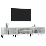 vidaXL Meuble TV blanc brillant 180x31 5x40 cm bois d'ingénierie