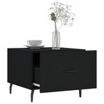 vidaXL Table basse Noir 50x50x40 cm Bois d'ingénierie