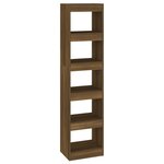 vidaXL Bibliothèque/Séparateur de pièce Chêne Marron 40x30x166 cm