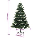 vidaXL Sapin de Noël artificiel à charnières avec neige floquée 240 cm