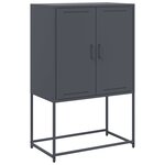 vidaXL Buffet haut anthracite 68 5x38 5x107 cm acier