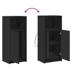 vidaXL Buffet avec LED noir 42 5x34x100 cm bois d'ingénierie