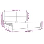 vidaXL Cadre de lit avec tête de lit Gris clair 200x200 cm Tissu