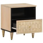 vidaXL Tables de chevet 2 Pièces 40x33x46 cm Bois de manguier solide