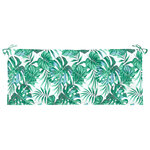 vidaXL Coussins de banc de jardin lot de 2 motif de feuilles