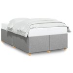 vidaXL Cadre de lit Gris clair 120x200 cm Tissu