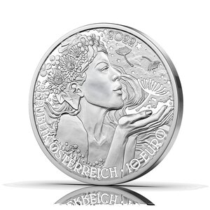 Pièce de monnaie 10 euro Autriche 2022 argent BU – Pissenlit