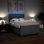 vidaXL Sommier à lattes de lit avec matelas Gris foncé 140x190cm Tissu