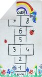Tapis enfant Marelle 100 x 150 cm - Beige