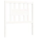 vidaXL Cadre de lit avec tête de lit blanc simple bois massif