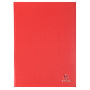 Protège-documents En Polypropylène 5/10e Opak Pochettes Cristal 80 Vues - A4 - Rouge - X 10 - Exacompta