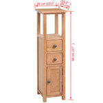 vidaXL Étagère d’angle 26x26x94 cm Bois de chêne massif