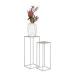 Lot de 2 jardinières en acier gris