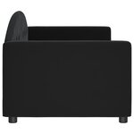 vidaXL Lit de repos noir 80x200 cm velours