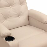 vidaXL Fauteuil de massage Crème Tissu