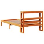 vidaXL Cadre de lit sans matelas cire marron 90x190 cm bois pin massif