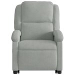 vidaXL Fauteuil inclinable électrique gris clair velours