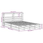 vidaXL Cadre de lit sans matelas blanc 150x200 cm bois de pin massif
