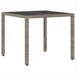 Ensemble de salle à manger de jardin 5 pièces vidaXL avec coussins en poly rotin gris