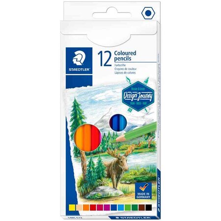Crayon couleur design journey  étui carton de 12 staedtler