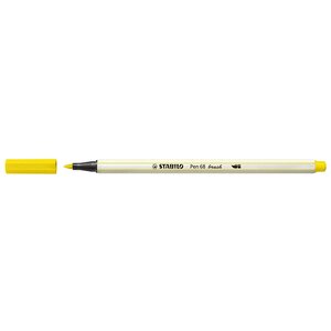 Feutre pinceau pen 68 brush jaune citron stabilo
