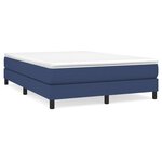 vidaXL Cadre de lit Bleu 140x190 cm Tissu