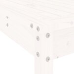 vidaXL Ensemble à manger de jardin 13 Pièces blanc bois de pin massif
