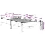 vidaXL Cadre de lit sans matelas 90x190 cm bois de pin massif