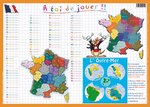 Sous main éducatif 30x42 ''Départements''' ARIS EDITIONS